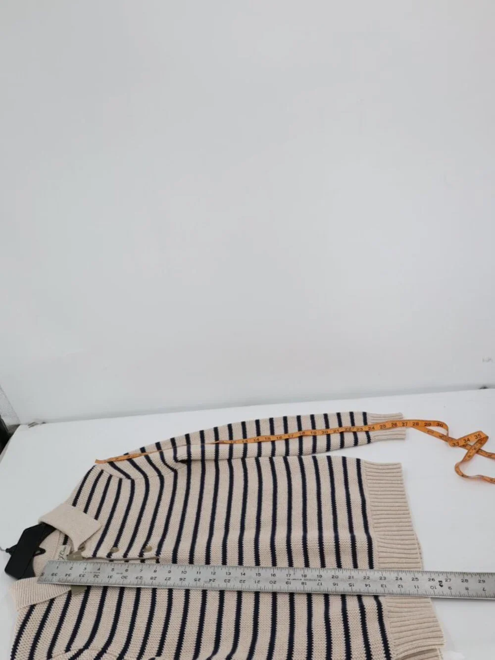 NWT J Crew Sweater Polo Mens XS Cotton Racking Stitch Striped Long Sleeve preppy